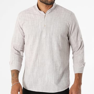Classic Series - Camicia Maniche Lunghe Regular Fit 808 Marrone Melange