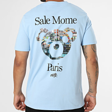 Sale Môme Paris - Tee Shirt Oversize Large Blurry Tag Bleu Clair