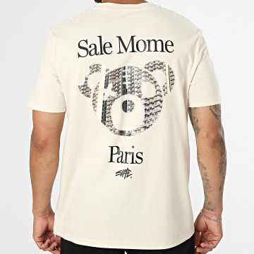 Sale Môme Paris - Tee Shirt Oversize Large Blurry Bat Beige