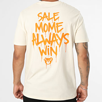 Sale Môme Paris - Tee Shirt Oversize Large Always Win Beige Orange