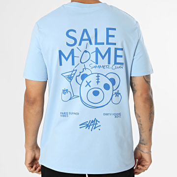 Sale Môme Paris - Camiseta Oversize Large Dirty Young Boyz Azul Claro