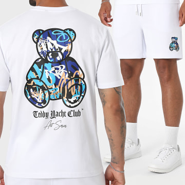 Teddy Yacht Club - Co-ord Set T-Shirt En Casual Short Art Series Blue Wit