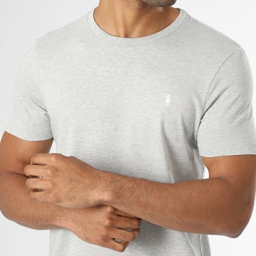 Polo Ralph Lauren - T-Shirts Original Player Custom Slim Fit Grey Melange White
