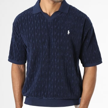 Polo Ralph Lauren - Short Sleeve Polo Textured Relaxed Fit Original Player Navy Blue