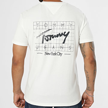 Tommy Jeans - T-Shirt Regular Fit Sign Flag 3177 Beige Chiaro