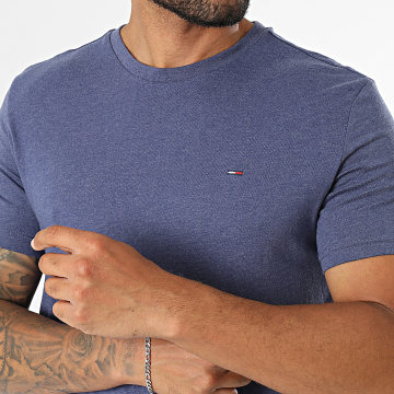 Tommy Jeans - Camiseta Slim Jaspe 0363 Azul Marino Jaspeado