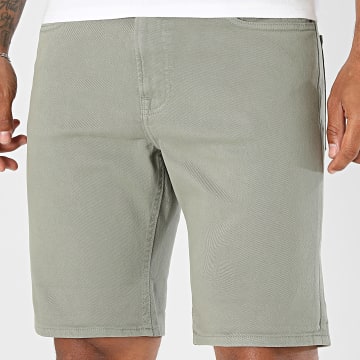 JJ Rebel - Shorts Jean Ricky Ewan Grün Khaki