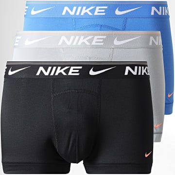 Nike - Lot De 3 Boxers Ultra Comfort KE1256 Bleu Roi Gris Clair Noir
