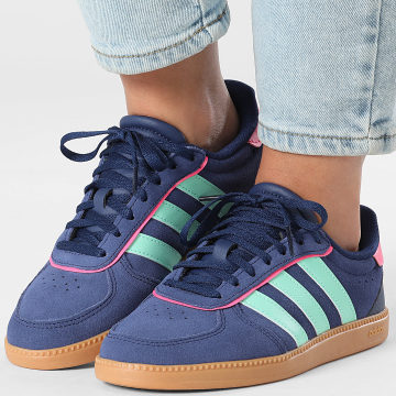 Adidas Performance - Zapatillas Mujer Breaknet Sleek J KJ4439 Azul Oscuro Pulso Menta Rosa Límpido
