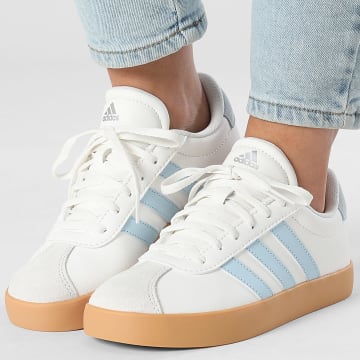 Adidas Performance - Zapatillas Mujer VL Court 3.0 K KH8710 Blanco Núcleo Hielo Azul Goma 3
