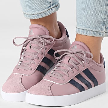 Adidas Performance - Zapatillas Mujer VL Court 3.0 K KK4518 Magia Malva Noche Índigo Calzado Blanco