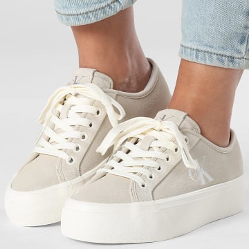 Calvin Klein - Zapatillas Mujer Vulc Flatf Laceup Suede 3088 Malvavisco