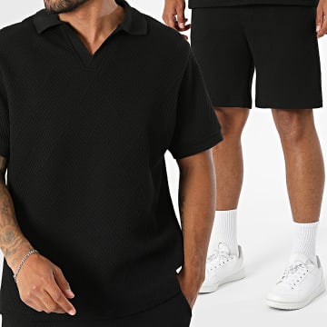 KZR - Set aus Polo mit Kurzarm und Short 320 Schwarz