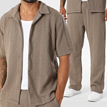 KZR - Set aus Kurzarmhemd und Hose 319 Braun