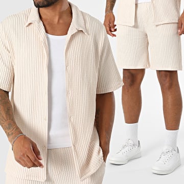 KZR - Set aus Kurzarmhemd und Short 329 Beige