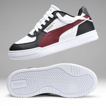 Puma - Zapatillas Mujer Caven III Jr 406235 Puma Negro Team Rojo Blanco