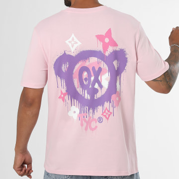 Teddy Yacht Club - T-Shirt Oversize Monogram Multi Pink Rosa
