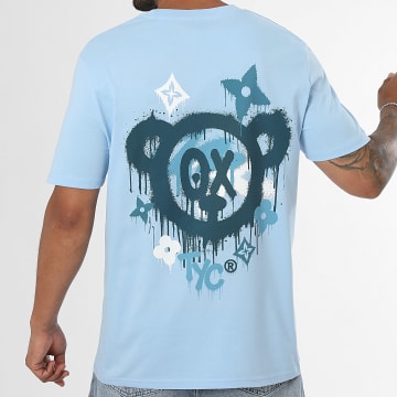 Teddy Yacht Club - T-Shirt Oversize Monogram Multi Blue Blu Chiaro