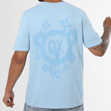 Teddy Yacht Club - T-Shirt Oversize Monogram Blue Blu Chiaro