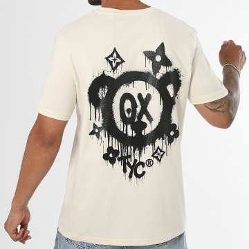 Teddy Yacht Club - T-Shirt Oversize Monogram Nero Beige