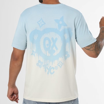 Teddy Yacht Club - T-Shirt Monogram Blue Blu Chiaro Beige Sfumato