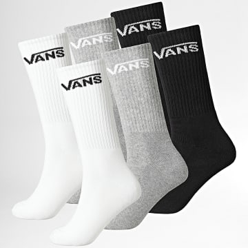 Vans - Set di 6 Paia di Calze 00QCB Bianco Nero Grigio Melange
