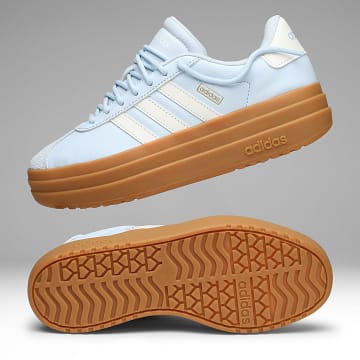 Adidas Sportswear - Baskets Femme VL Court Bold KH9449 Crystal Sky Core White Gold Metallic