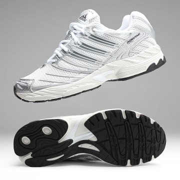 Adidas Sportswear - Sneakers Adistar Control 3 HQ2721 Scarpe Bianche Argento Metallico Nero Core