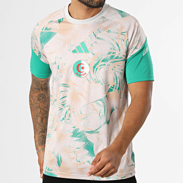 Adidas Performance - Camiseta de Fútbol Oficial Argelia Exterior 2026 JZ0265 Beige Verde