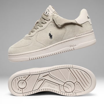 Polo Ralph Lauren - Baskets Masters Court Rib Milkshake