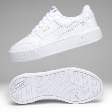 Puma - Zapatillas Mujer Carina Mia 402637 Puma White Puma Gold