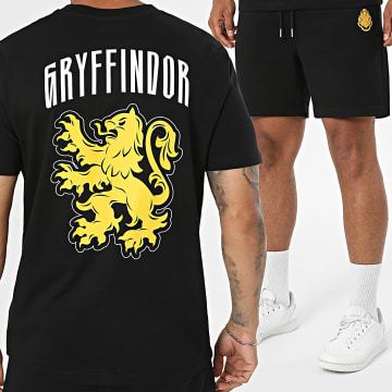 Harry Potter - Conjunto Camiseta Y Pantalón Corto de chándal Hybrid Gryffindor Negro