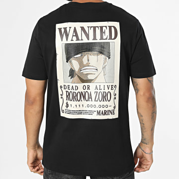 One Piece - Camiseta Oversize Zoro Wanted Negro