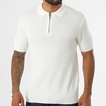 Frilivin - Polo Manga Curta Malha Gola com Fecho 686 Bege Claro