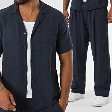 Frilivin - Ensemble Chemise et Pantacourt 202 Bleu Marine