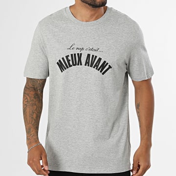 LE RAP C'ETAIT MIEUX AVANT - Tee Shirt Oversize The Infamous Rap Gris Chiné Noir