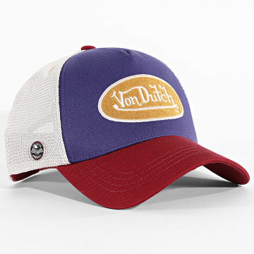 Von Dutch - Boné Trucker Terry Roxo Bordô Bege Amarelo