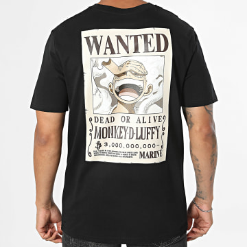 One Piece - T-Shirt Oversize Luffy Wanted Nero