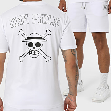 One Piece - Tracksuit T-Shirts And Jogger Shorts Patch NB White Black