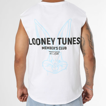 Looney Tunes - Camiseta sin mangas Bugs Bunny Rpst Blanco Azul Claro