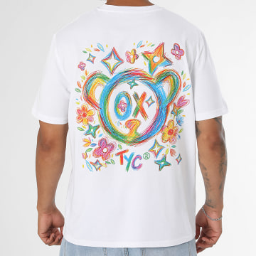 Teddy Yacht Club - T-Shirt Oversize Monogram Flower Bianco
