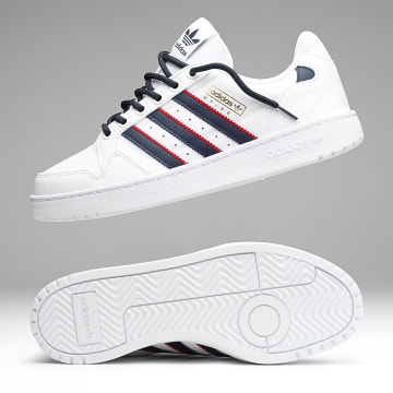 Adidas Originals - Zapatillas NY 90 Calzado Blanco Navy Universitario Escarlata x SUPERLACED