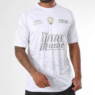 Fresh La Douille - T-Shirt Collector Jersey The Wire Music Bianco Grigio