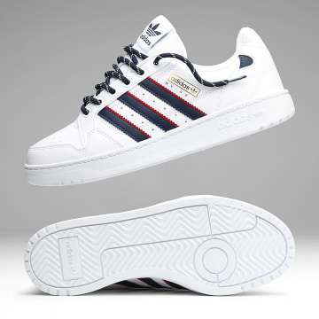 Adidas Originals - Sapatilhas NY 90 Calçado Branco Collegiate Navy Scarlet x SUPERLACED