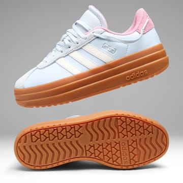 Adidas Sportswear - Baskets Femme VL Court Bold J KJ9417 Crystal Sky Core White St Tropic Bloom