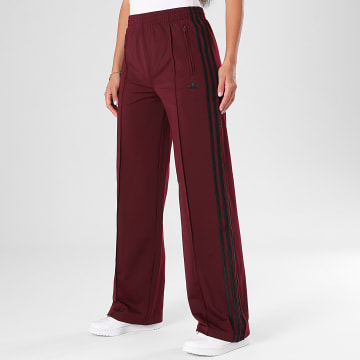 Adidas Originals - Pantalone Jogger Loose A Strisce Donna Firebird KS4669 Bordeaux Nero