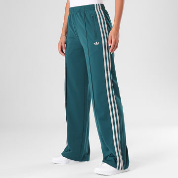 Adidas Originals - Pantalone Jogger Loose A Strisce Donna Firebird KS4672 Verde Scuro