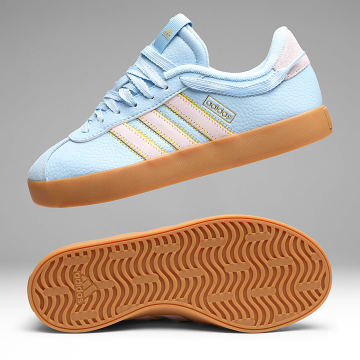 Adidas Performance - Zapatillas Mujer VL Court 3.0 KI2100 Clear Sky Clear Pink Gold Metallic