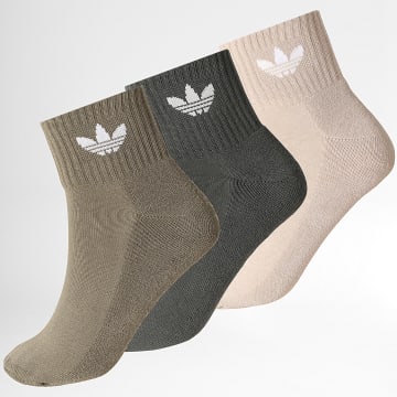 Adidas Originals - Pack van 3 paar sokken Mid Ankle KQ9081 Kaki Beige