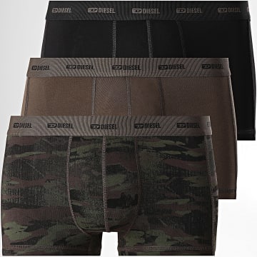 Diesel - Pack of 3 Boxers A17832-0IKBL Black Khaki Green